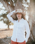 White linen shirt