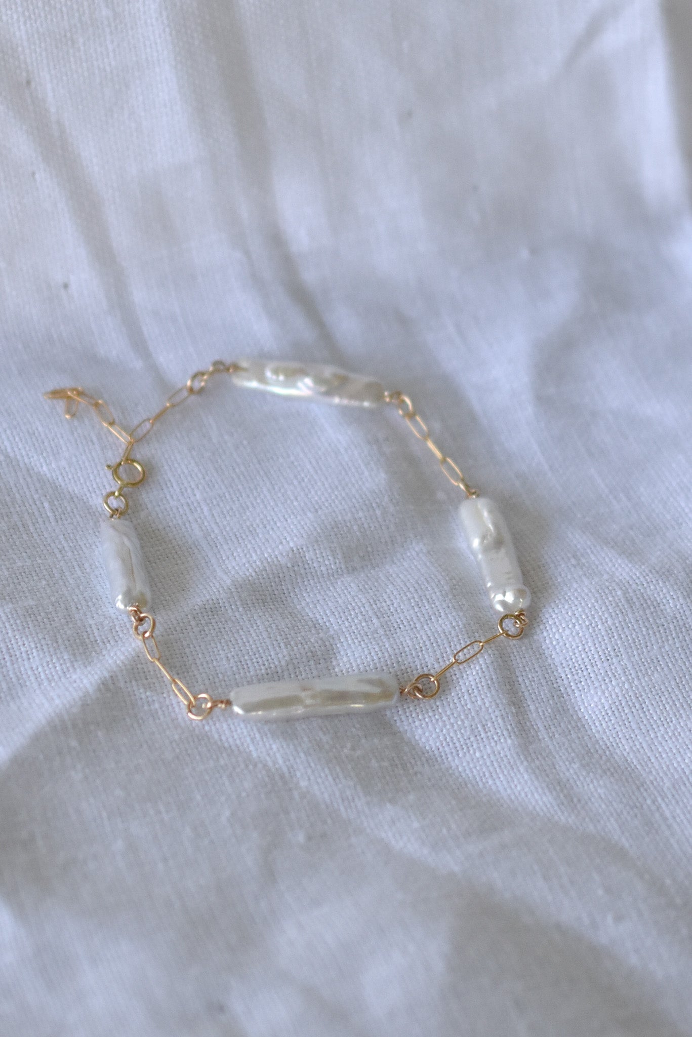 Paperclip Pearl Bracelet