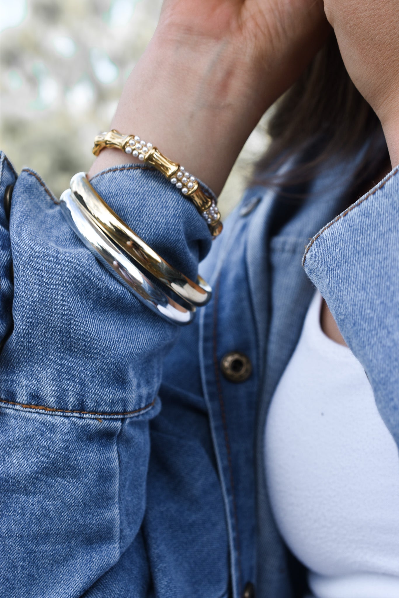 Pearl Cuff Bangle