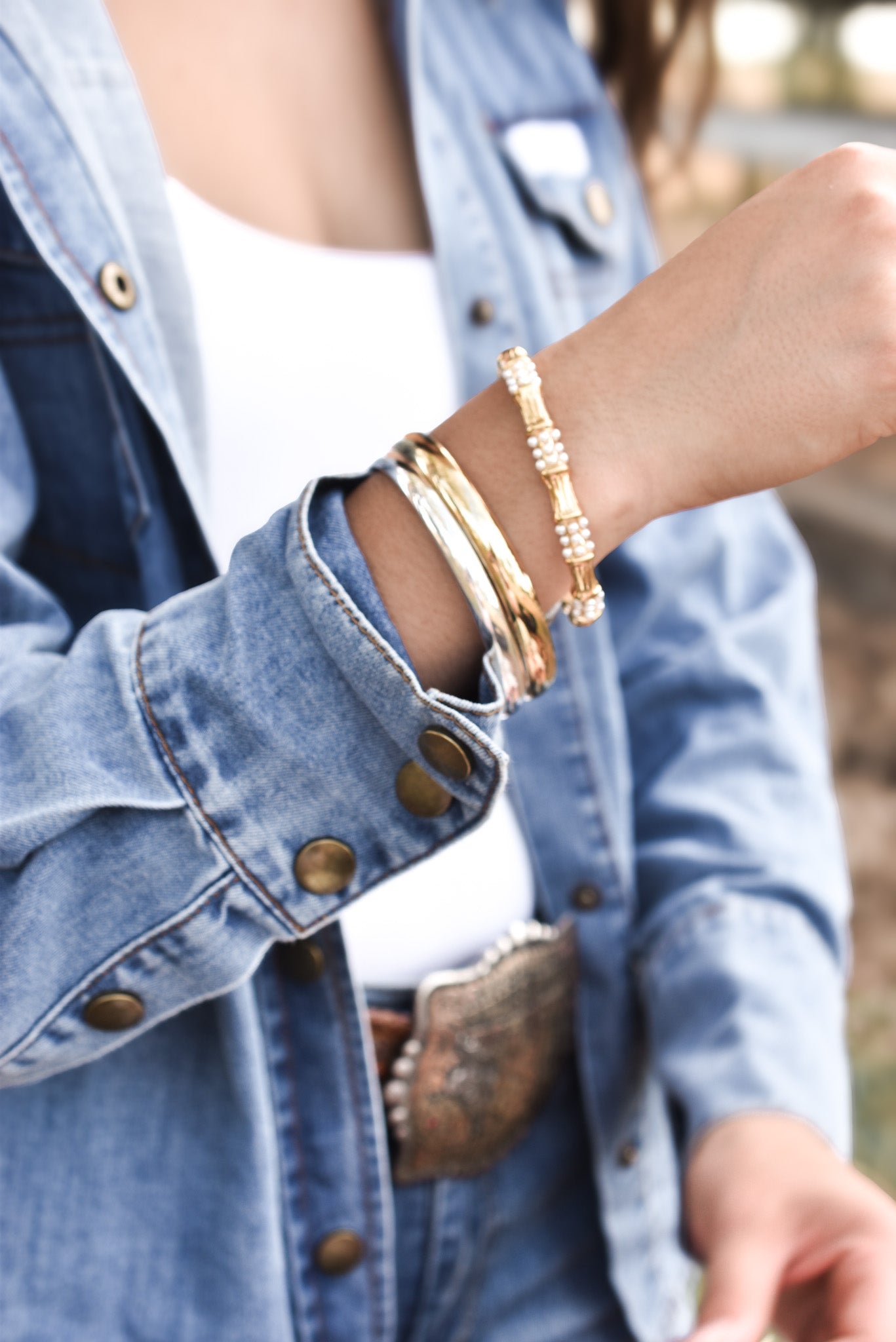 Pearl Cuff Bangle