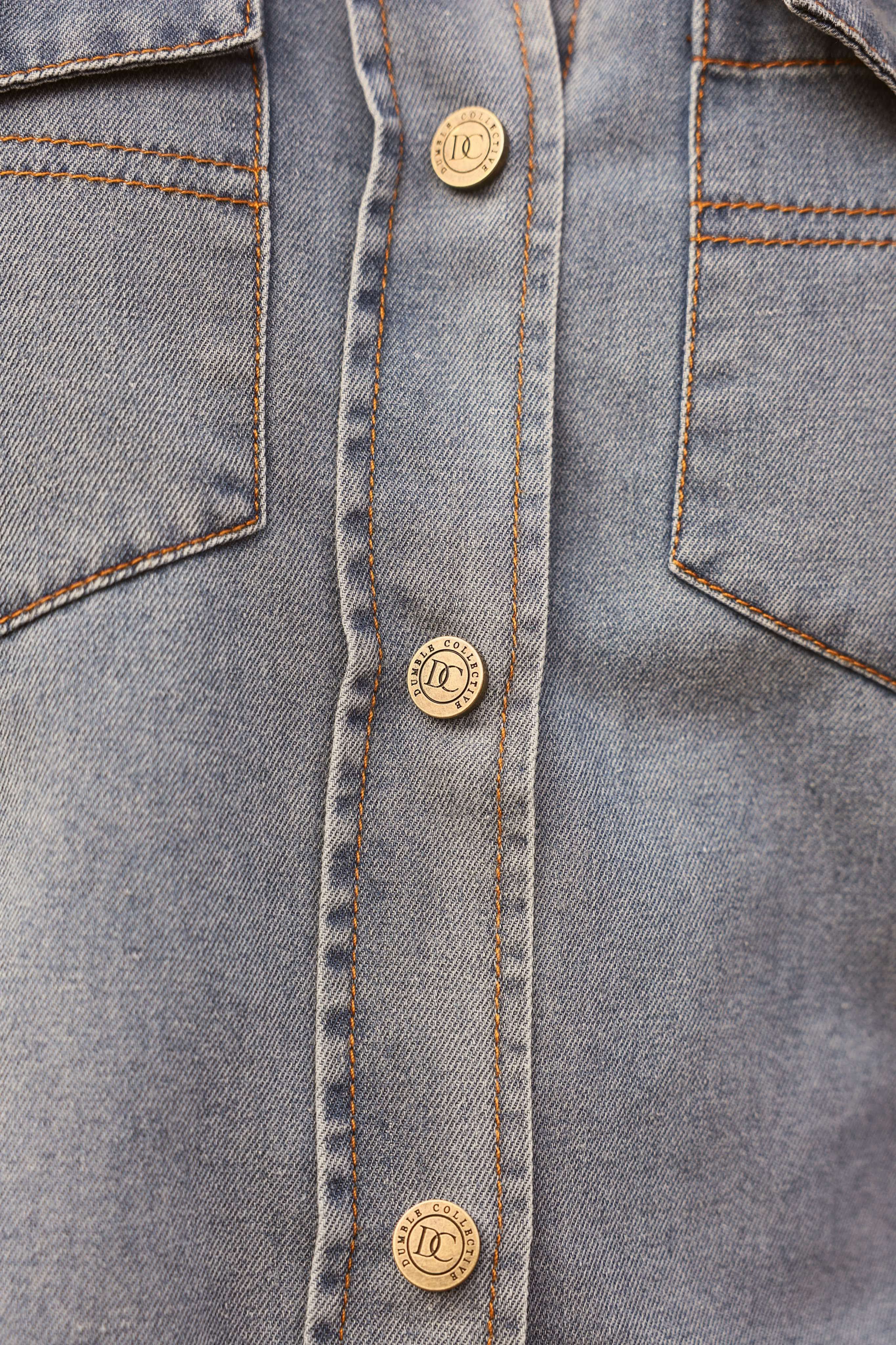 Rodeo Romance - Press stud cowgirl denim shirt